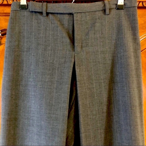 Gap Pants Charcoal Grey Pinstripe Cropped Dress Pants Stretch size 2 - Picture 3 of 16